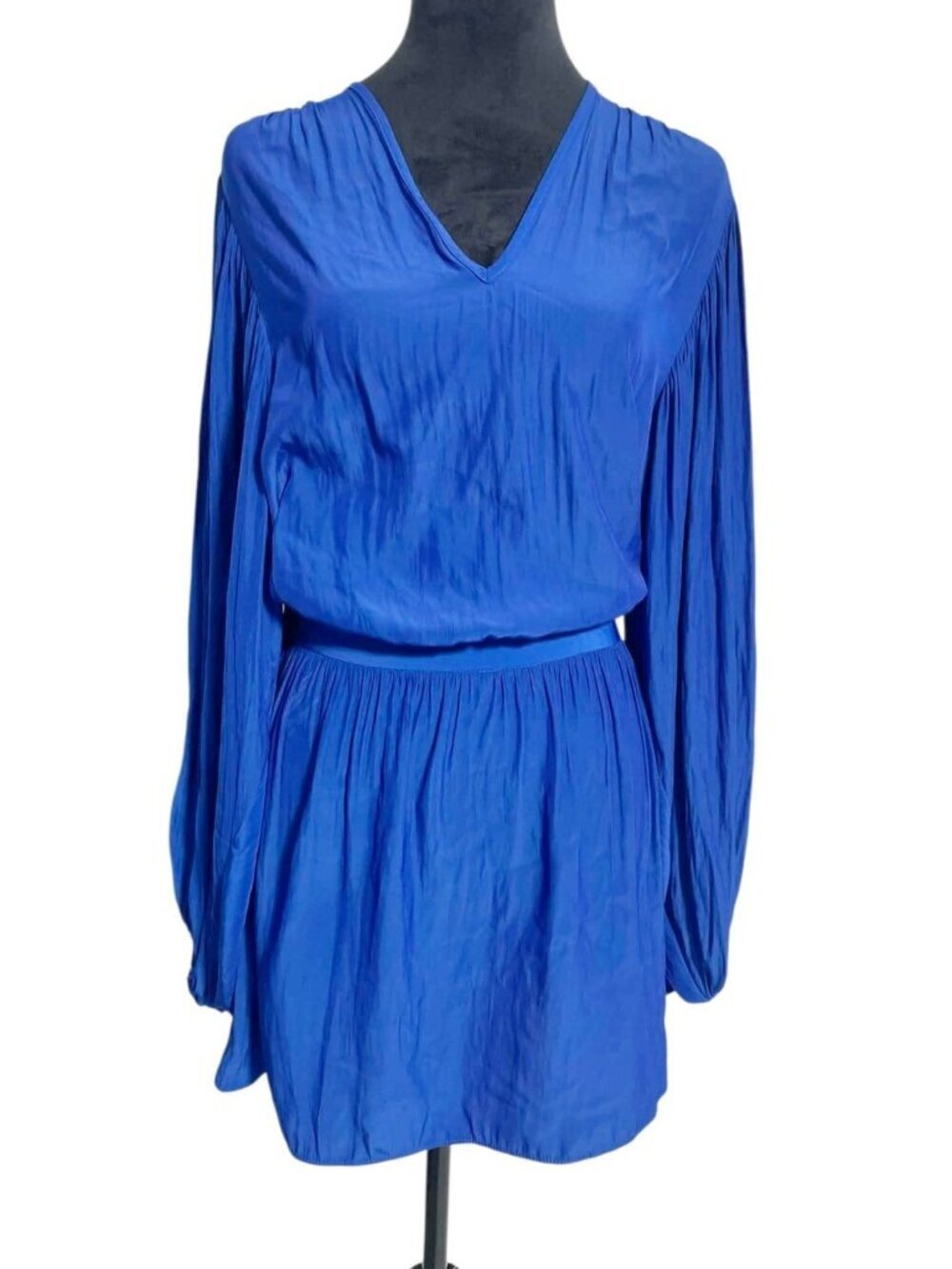 Ramy Brook Size XS Long Sleeve Dress Blue Short